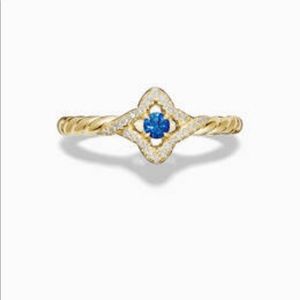 David Yurman Venetian Quatrefoil Sapphire Ring